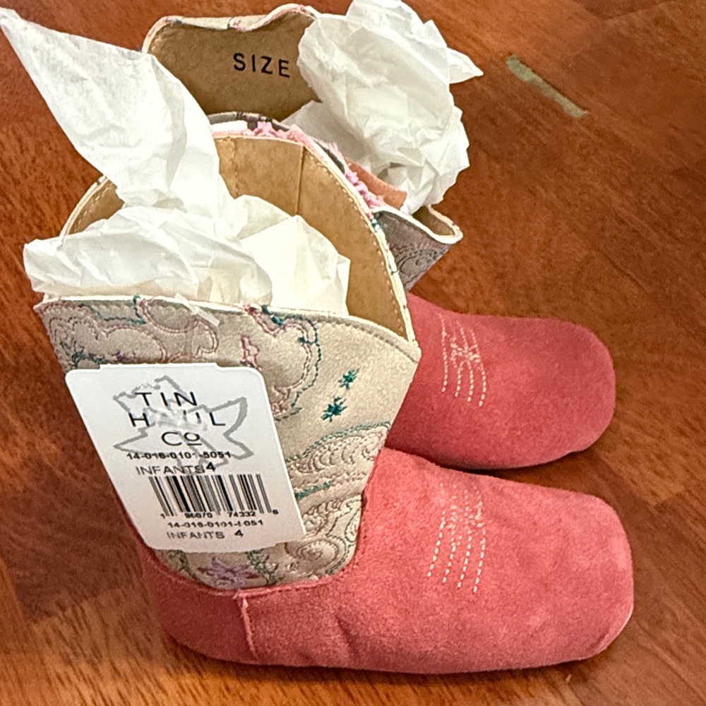 Tin Haul Infant Pink Cowboy Boots